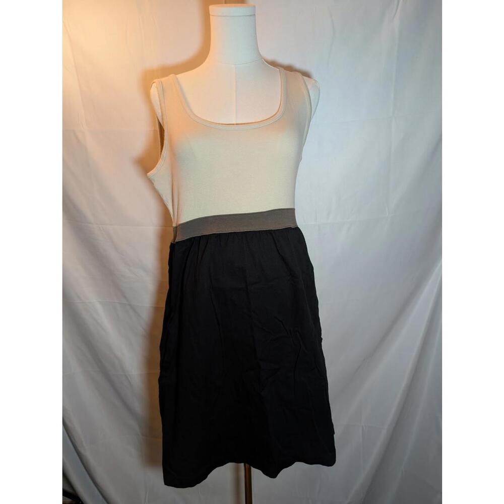 Somoma Women's Medium Sleeveless Two-Tone Dress with Elastic Waistband